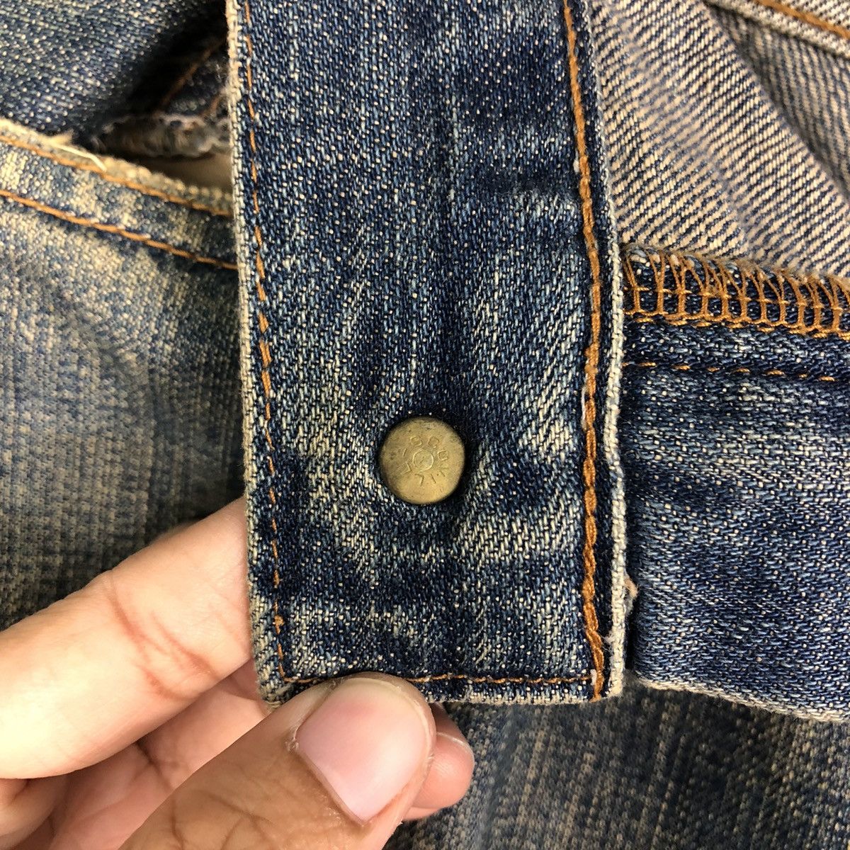 Japanese Brand 🔥Punk Design Distressed Style Denim Jeans Tough Japan Size US 34 / EU 50 - 17 Thumbnail