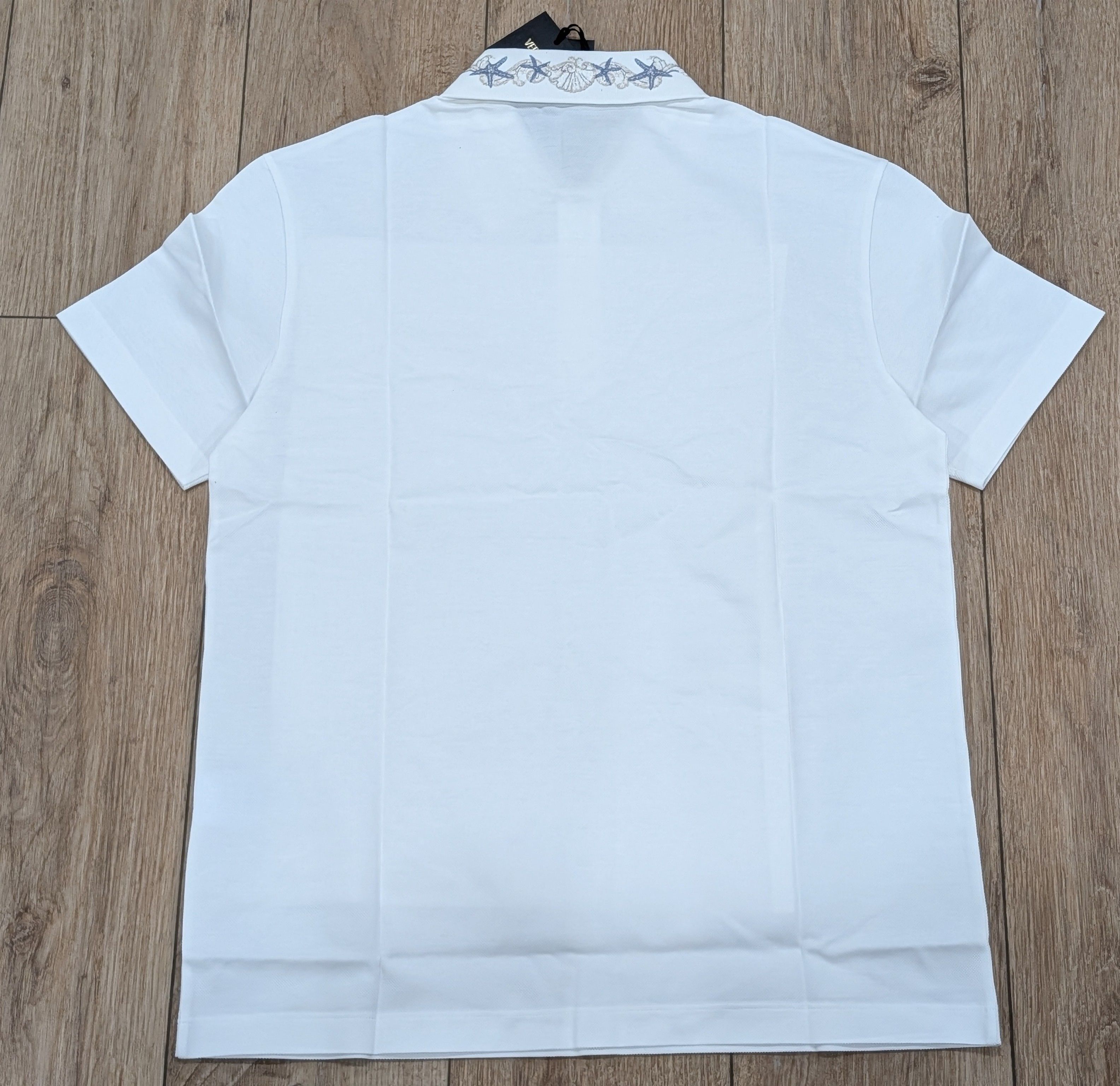 Versace VERSACE Greca Collar Polo Shirt White/Multi Medium Size US M / EU 48-50 / 2 - 4 Thumbnail