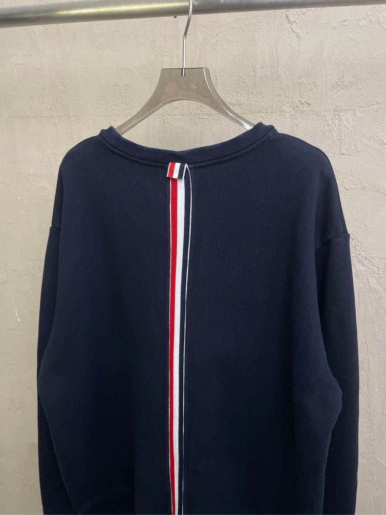Thom Browne Thom browne Dark blue back colorful stripe round-neck sweat Size US XXL / EU 58 / 5 - 4 Thumbnail