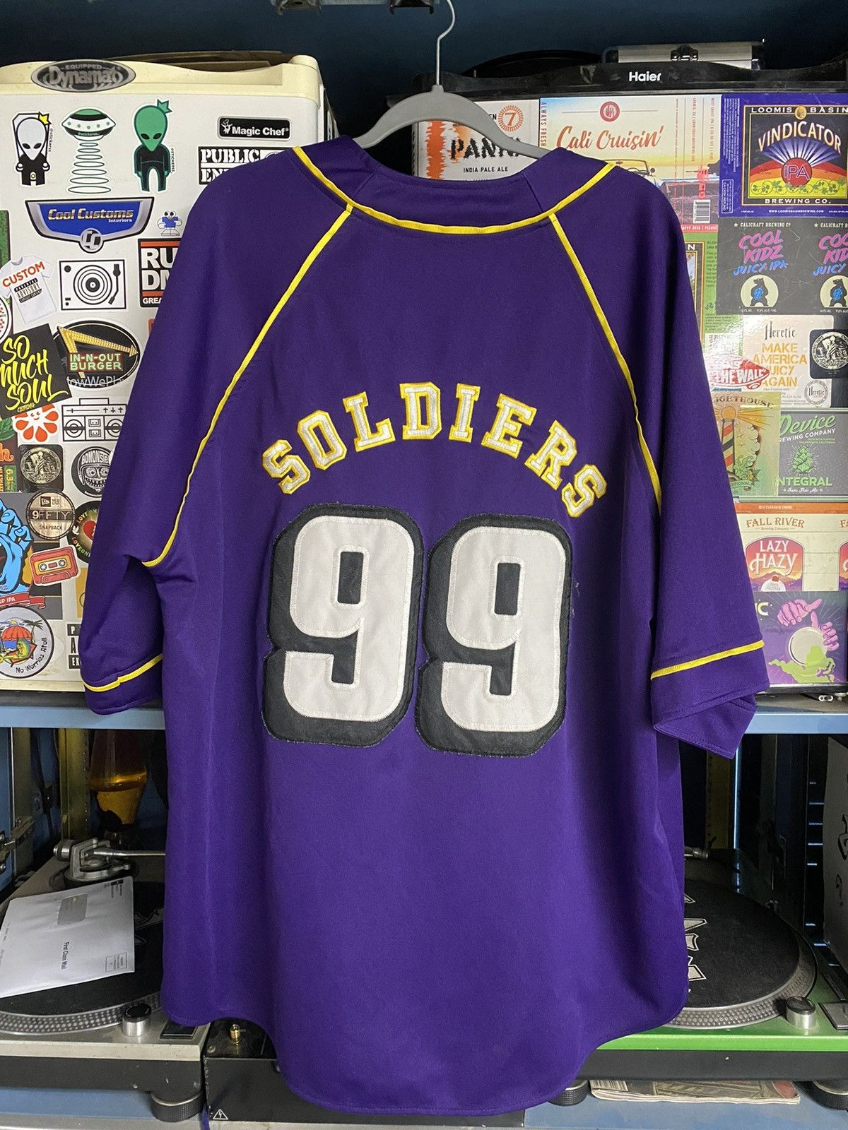 Image of Vintage 90's No Limit Sports Baseball Jersey in Purple, Men's (Size XL)