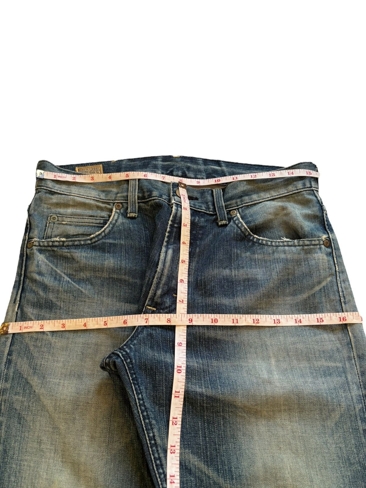 Lee Vintage Lee Rusty Mud Wash Distressed Ripped Jeans Size US 30 / EU 46 - 13 Thumbnail