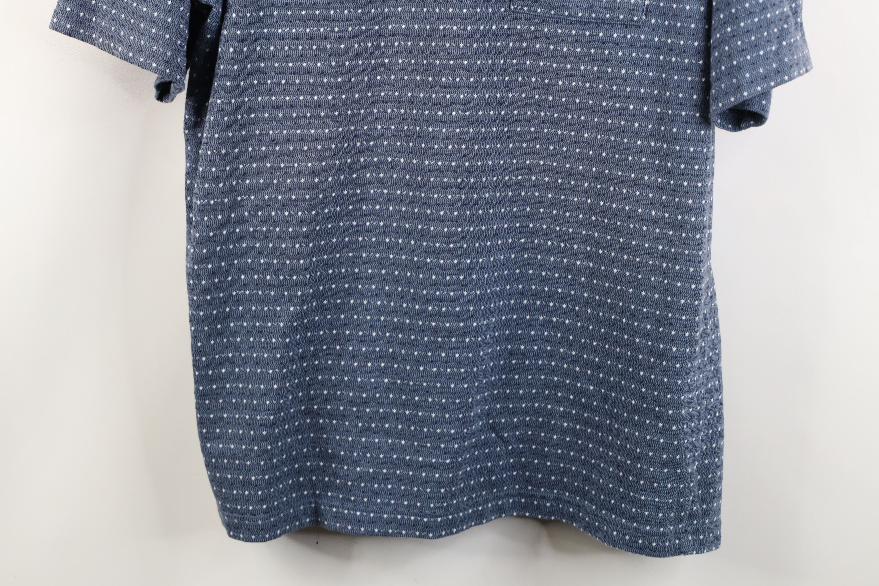 Vintage Vintage 90s Streetwear Striped Knit Collared Golf Polo Blue Size US L / EU 52-54 / 3 - 3 Thumbnail
