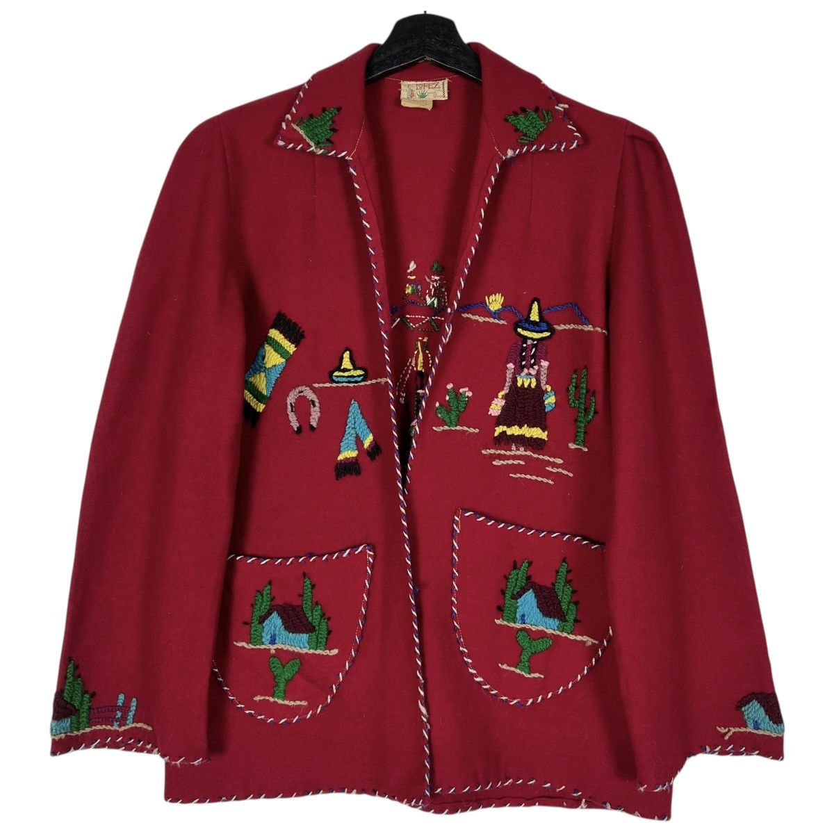 Mexicana Vintage 1940s-1950s hand embroidered Mexican souvenir jacket Size S / US 4 / IT 40 - 1 Thumbnail