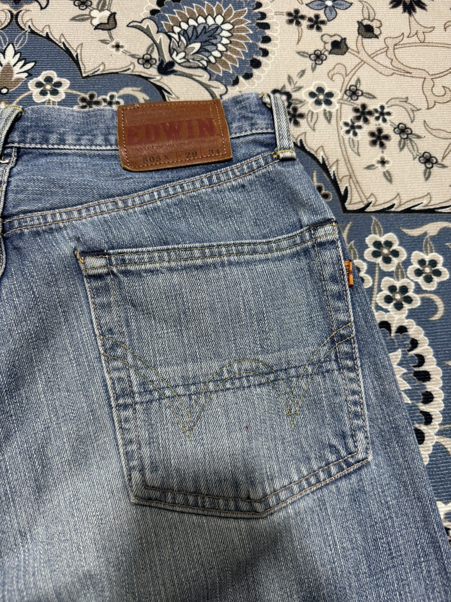 Edwin × Japanese Brand Vintage Edwin 505x Redline Selvedge Japan Distressed Jeans Size US 29 - 7 Thumbnail