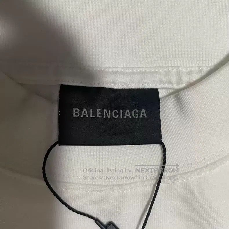 Balenciaga Balenciaga Embroidered Reversed Letter Logo Short Sleeve T Size US M / EU 48-50 / 2 - 3 Thumbnail