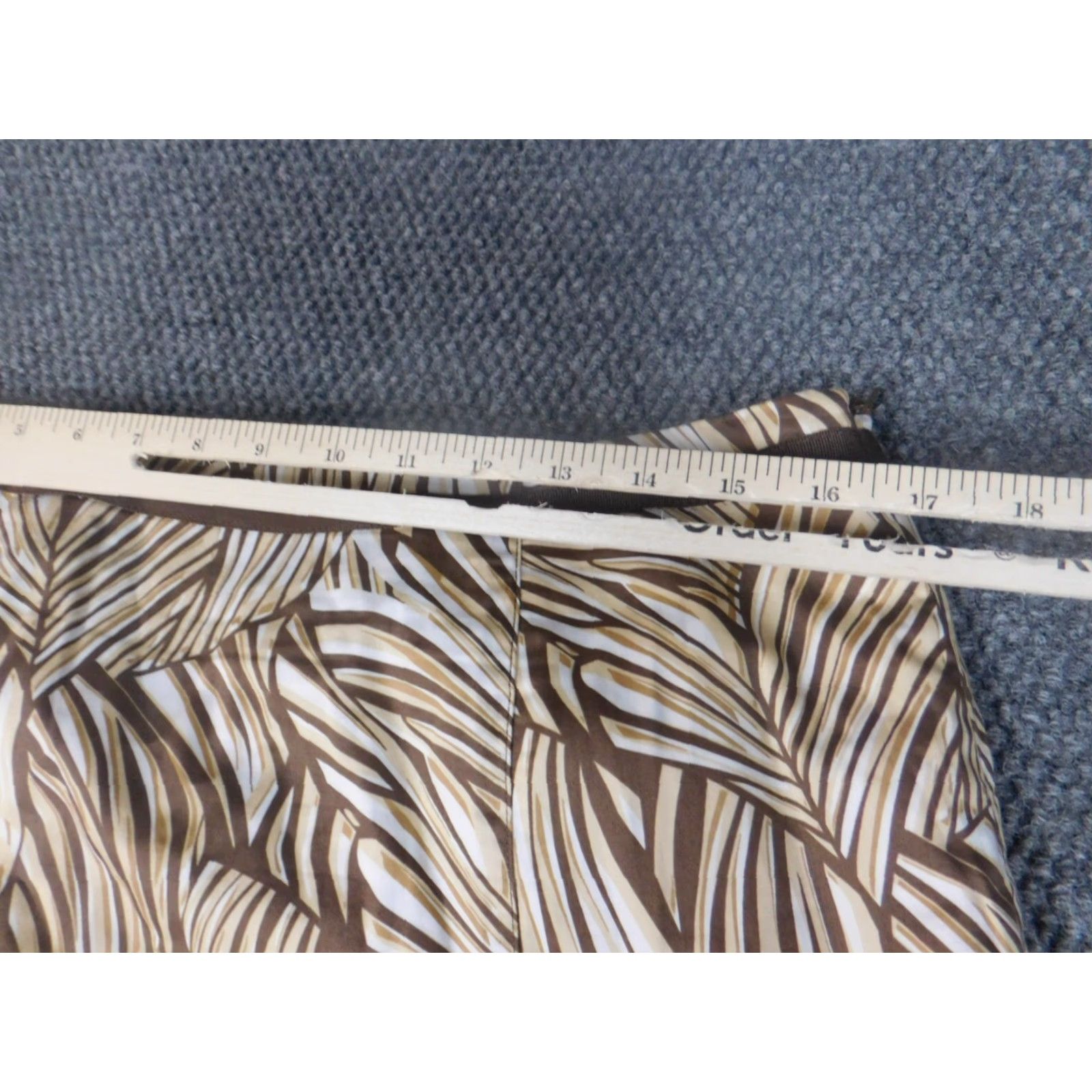 Talbots Talbots Skirt 16P Petites Brown Floral A-Line Zip Knee Length Women Mens? Size 38" / US 16 / IT 52 - 4 Thumbnail