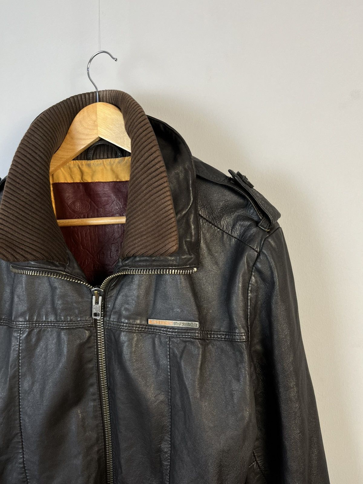 Superdry Luxury Y2K Learher Full Zip Jacket