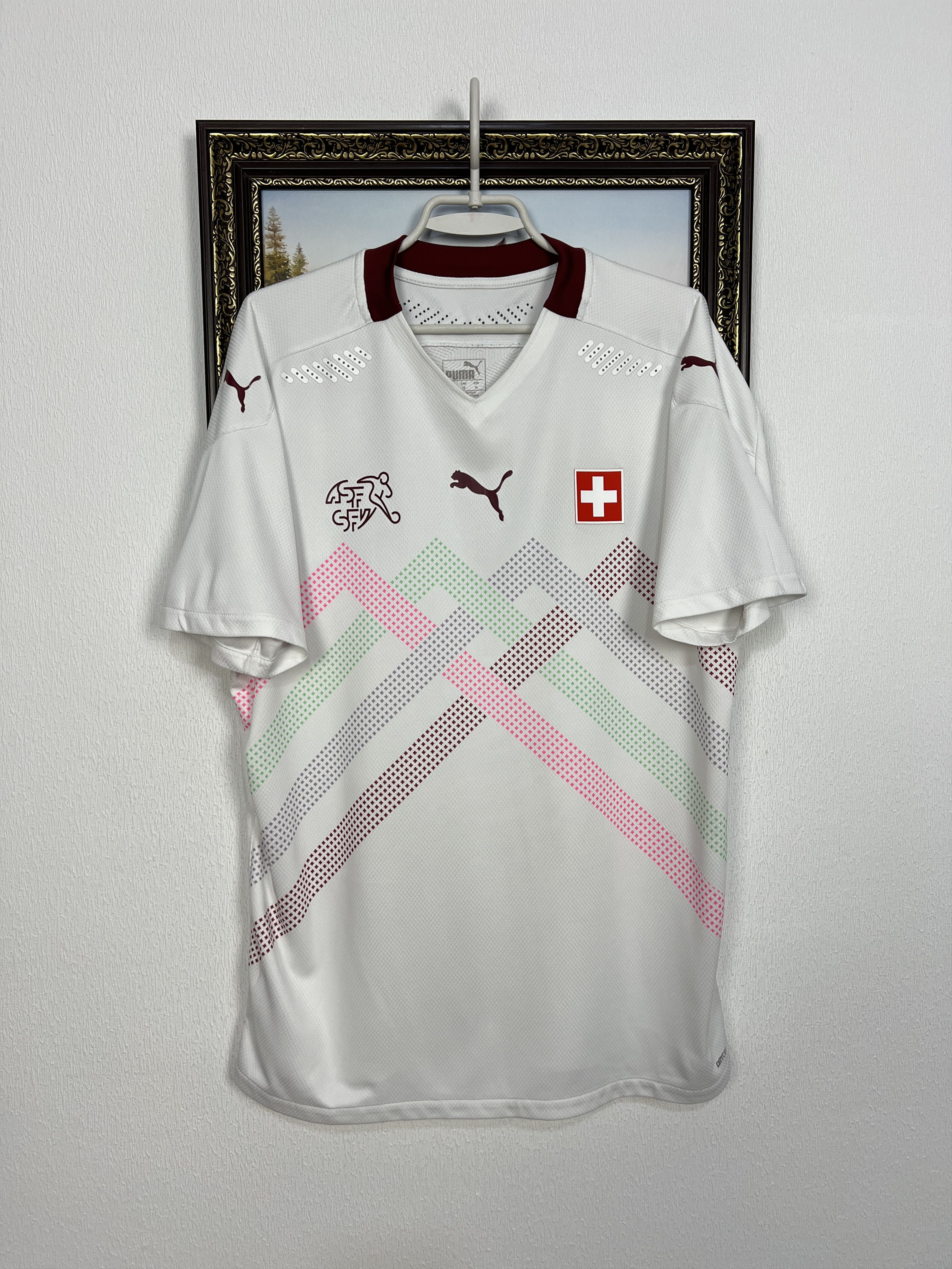 Puma Switzerland football shirt Soccer Player Issue Jersey Trikot Size US XL / EU 56 / 4 - 1 Thumbnail