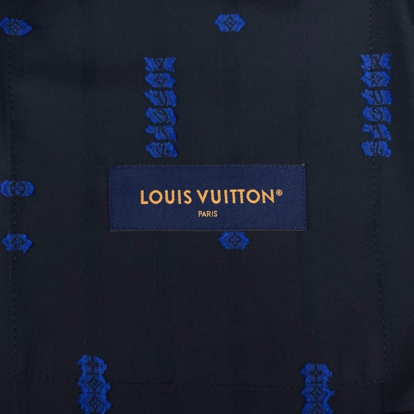 Louis Vuitton Louis Vuitton Black Blue Embroidered Suit Jacket Size US XXS / EU 40 - 4 Thumbnail