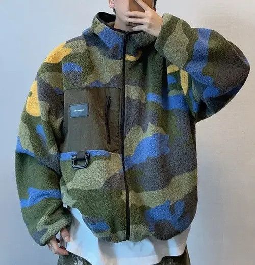VIBE Vintage Street Hip Hop Camouflage Warm Hooded Jacket Coat Size US XL / EU 56 / 4 - 1 Thumbnail