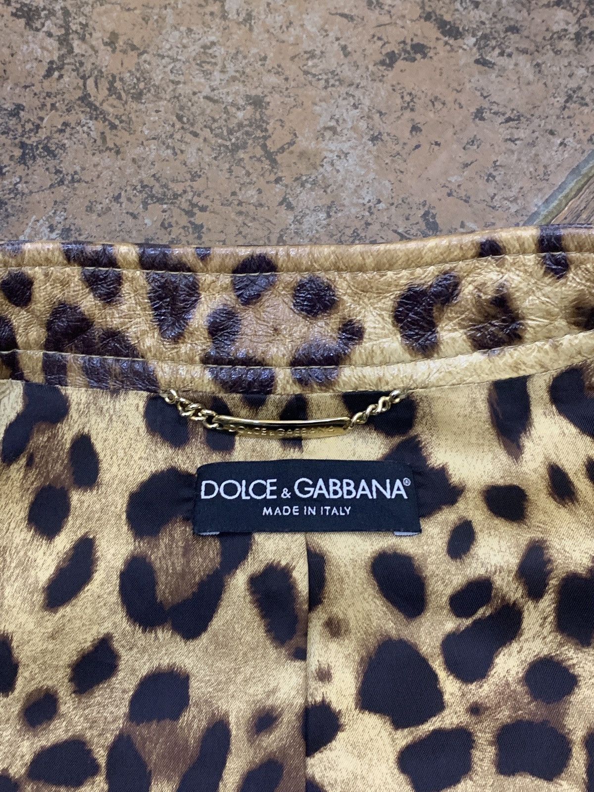 Dolce & Gabbana D&G Leopard Leather Jacket Size L / US 10 / IT 46 - 8 Thumbnail