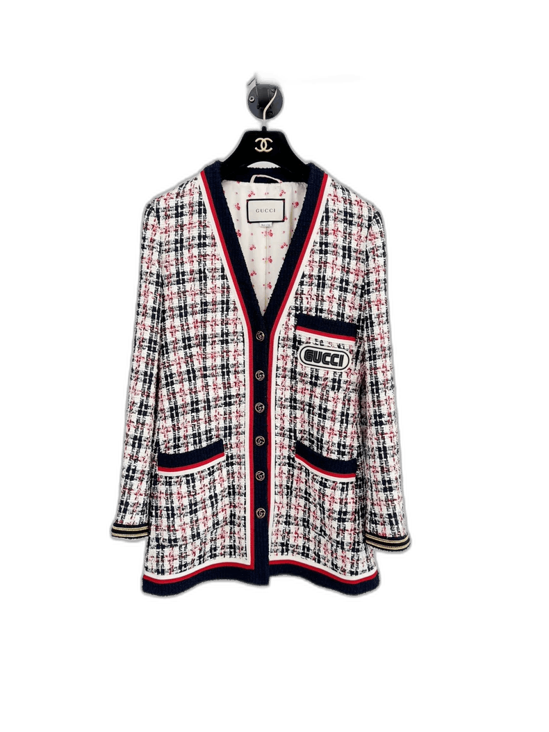 Gucci Gucci Woven Jacket with Red and Navy Accents Size M / US 6-8 / IT 42-44 - 1 Thumbnail