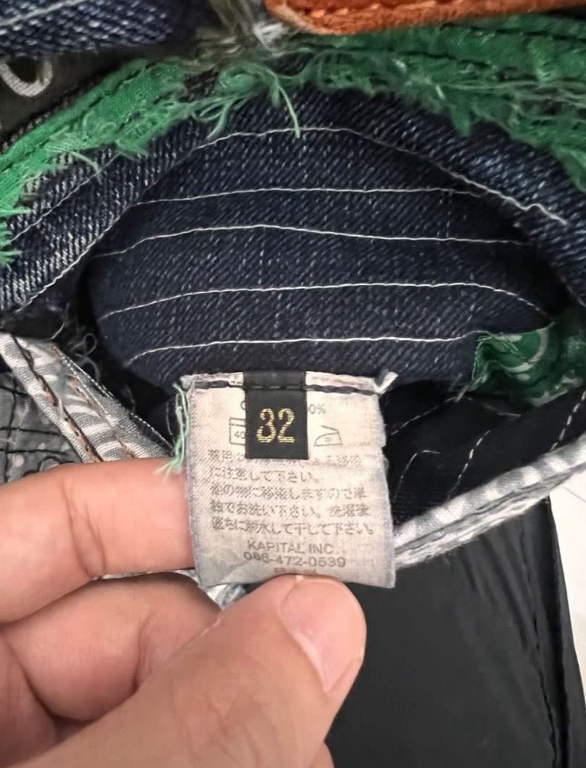 Kapital KAPITAL BORO BANDANA DECONSTRUCTED ARCHIVE DENIM PANTS Size US 32 / EU 48 - 8 Thumbnail