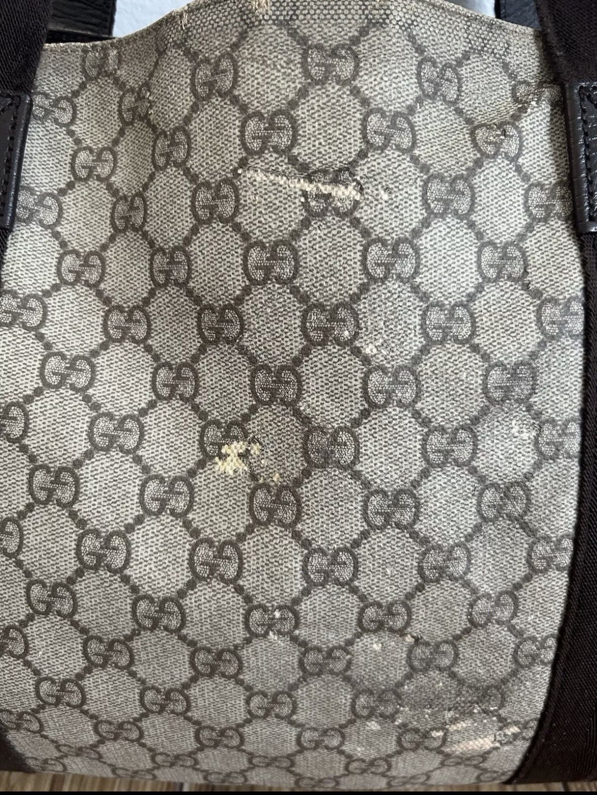 Gucci GUCCI GG Monogram Supreme Tote Bag Handbag Brown Size ONE SIZE - 6 Thumbnail
