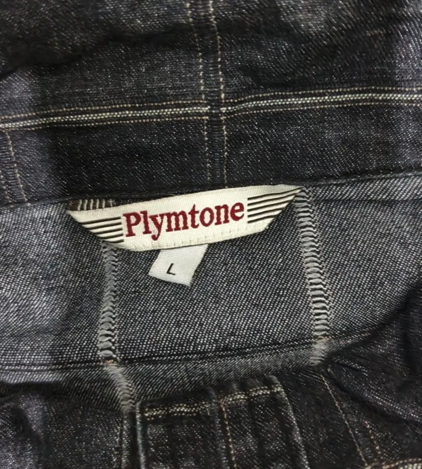 Japanese Brand Plymtone Mock Neck Quilted Grid Pattern Denim Jacket Size L / US 10 / IT 46 - 12 Thumbnail