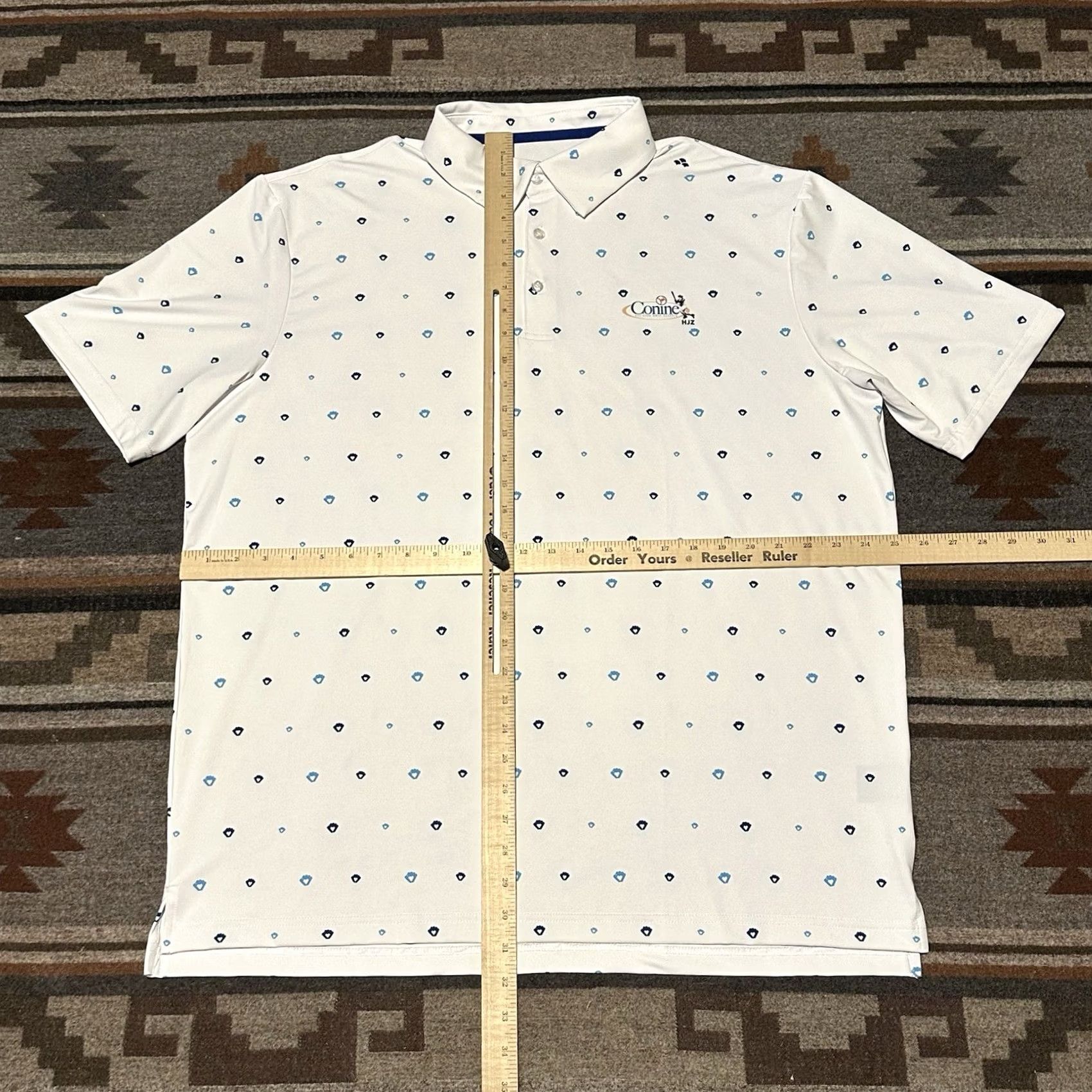 Vintage Scales Golf Polo Shirt Mens XL White Stretch Performance Size US XL / EU 56 / 4 - 3 Thumbnail