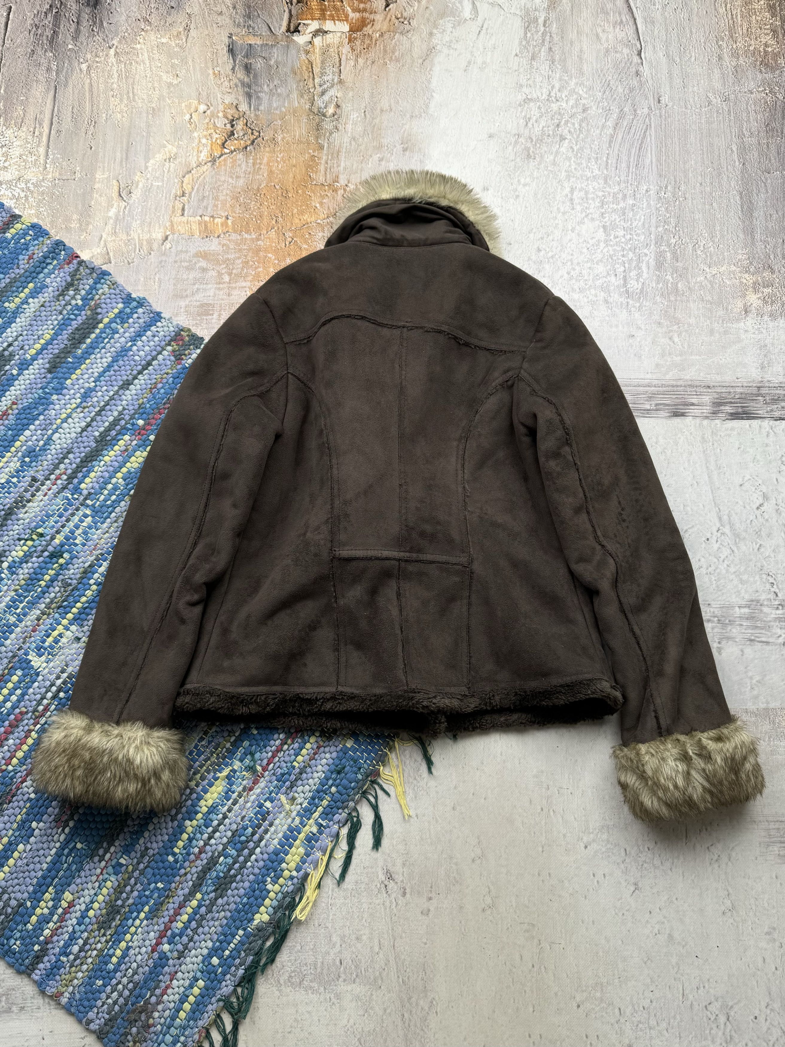Japanese Brand Vintage Faux Sheepskin Jacket A328D15(538) Size M / US 6-8 / IT 42-44 - 5 Thumbnail