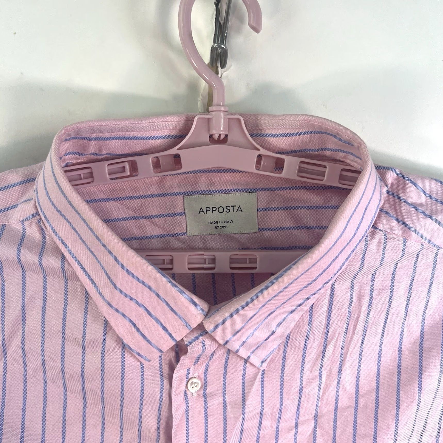 Vintage Vintage Apposta Men's Shirt Long Sleeve Button-Up Casual 3XL Pink Cotton Italy Size US XXL / EU 58 / 5 - 3 Thumbnail
