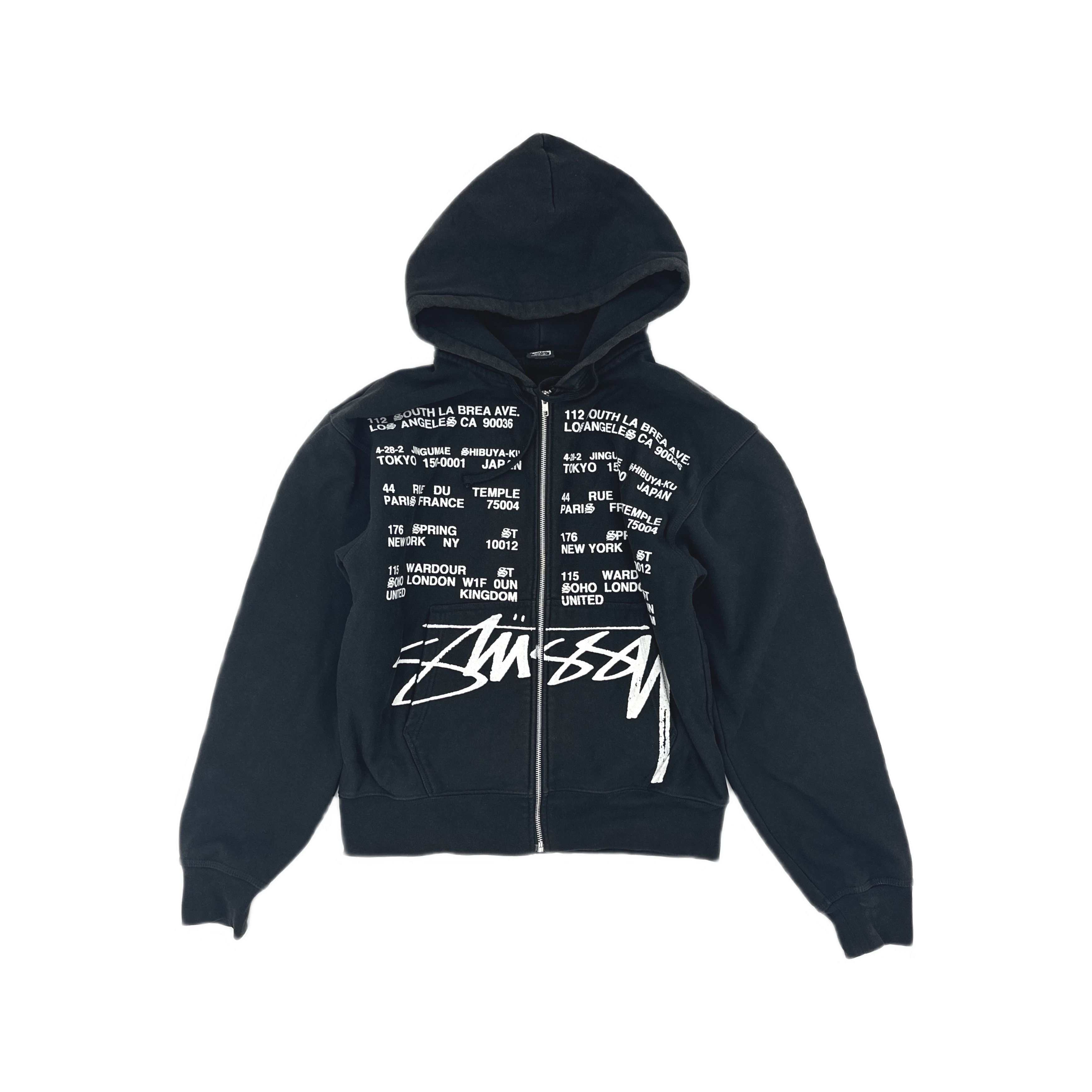 Stussy Double face label contrast zip hoodie | Grailed