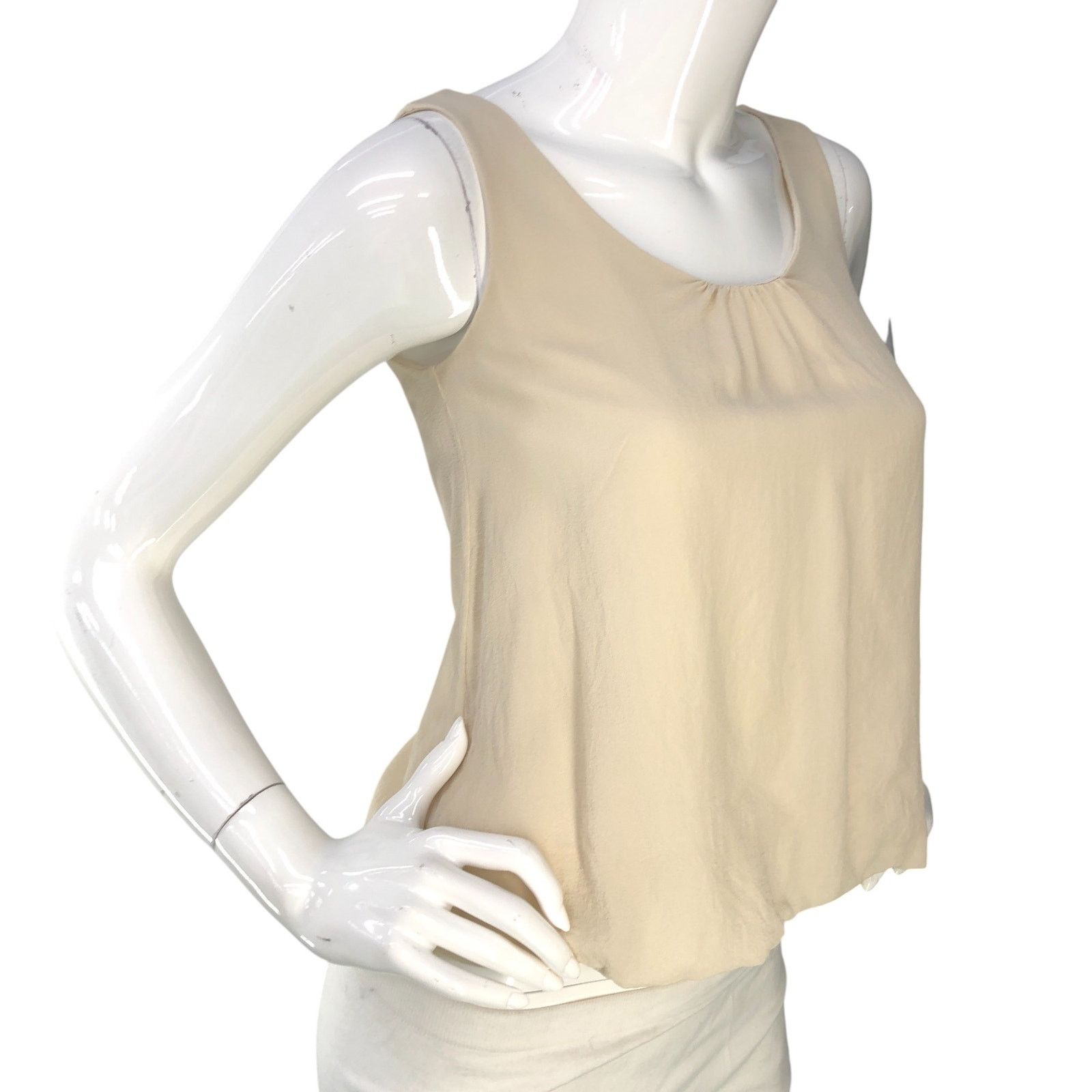 Akris Akris Sz 4 Top Silk Crepe Shell Tank Fully Lined Beige $795 Size S / US 4 / IT 40 - 10 Thumbnail