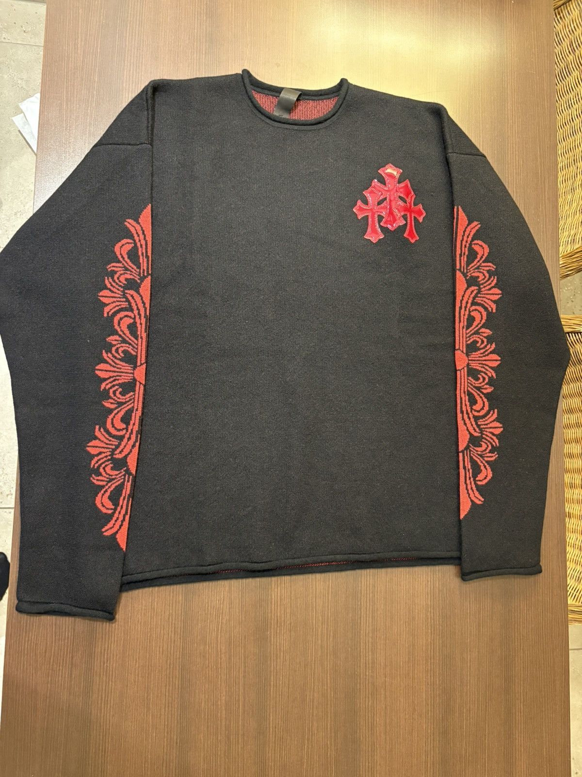 クロムハーツCashmere Fleur Cross leather Patch クロムハーツCashmere Fleur Cross leather Patch