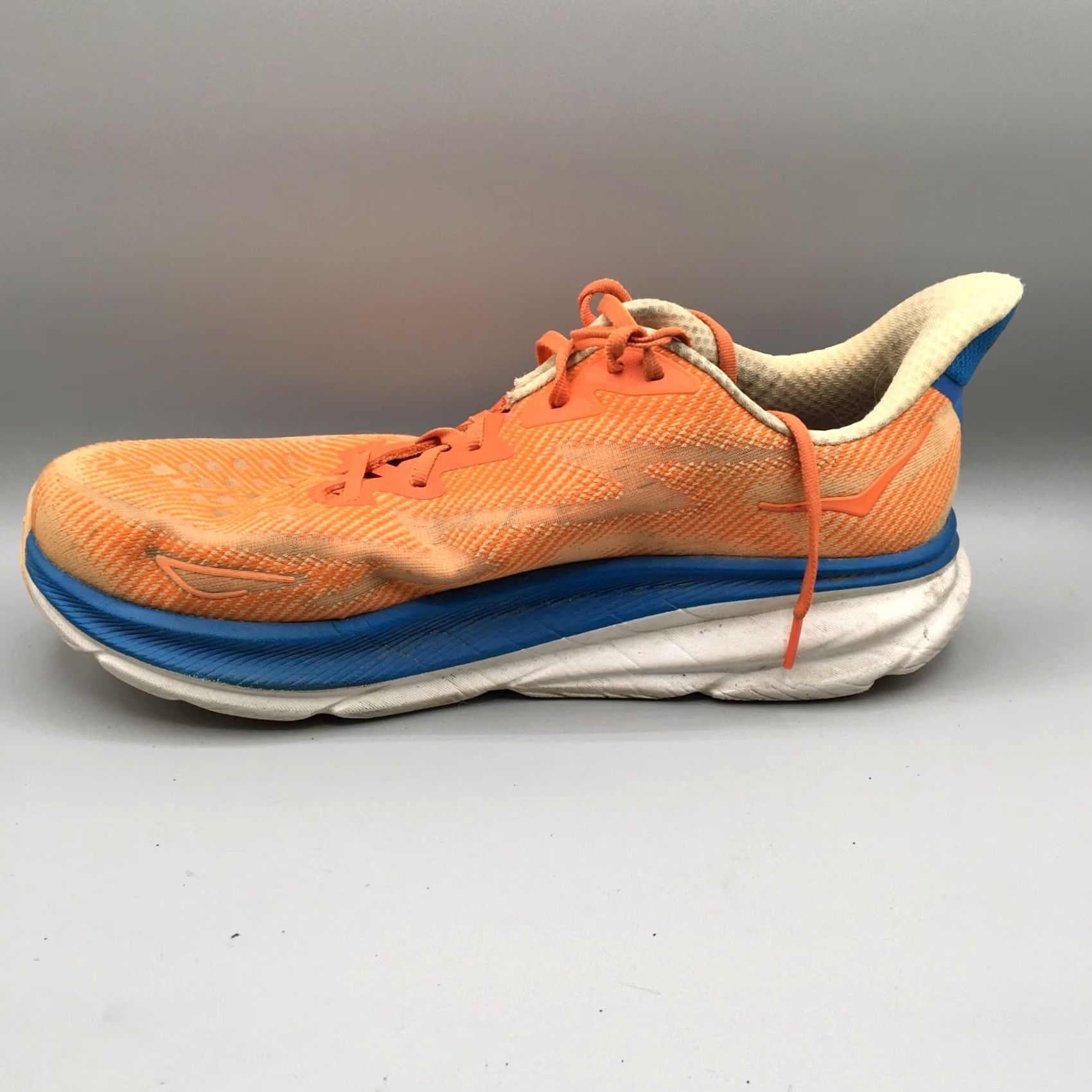 Vintage Hoka One One Clifton 9 Mens 12 Orange Comfort Run Walk Shoes Sneaker Athletic Casual Summer Fall Spring D Mens Size US 12 / EU 45 - 7 Thumbnail