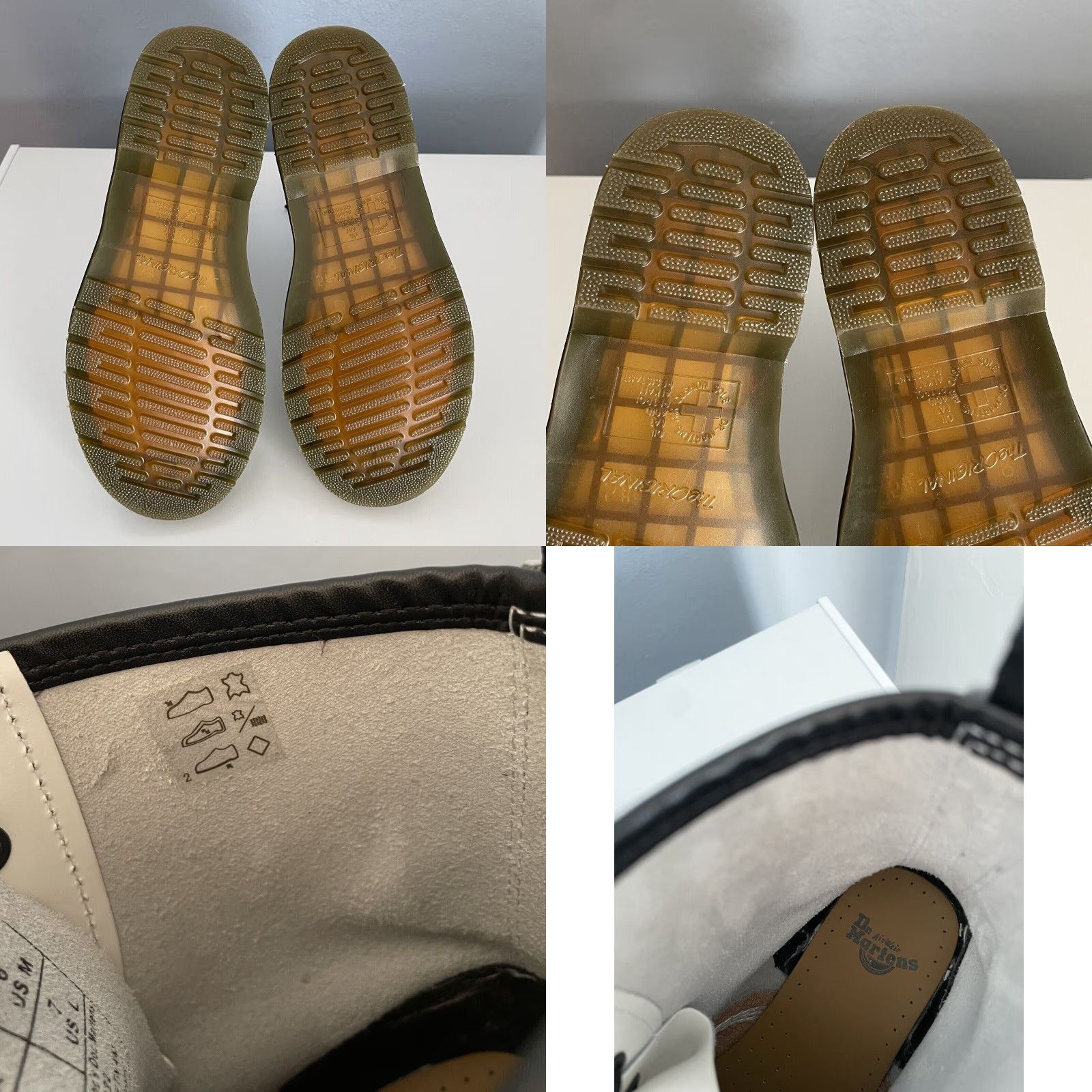 Dr. Martens VINTAGE Dr. Martens 1460 White Leather Lace Up Combat Boots Women 6 Worn Once Size US 6 / IT 36 - 8 Thumbnail