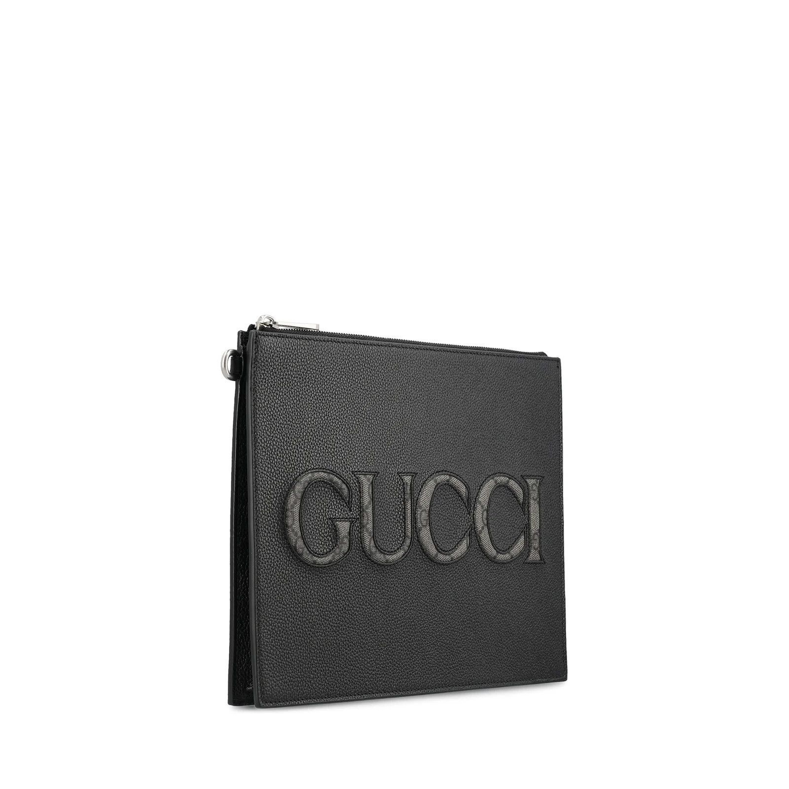 Gucci GUCCI Black Leather Pouch New & Authentic Size ONE SIZE - 3 Thumbnail