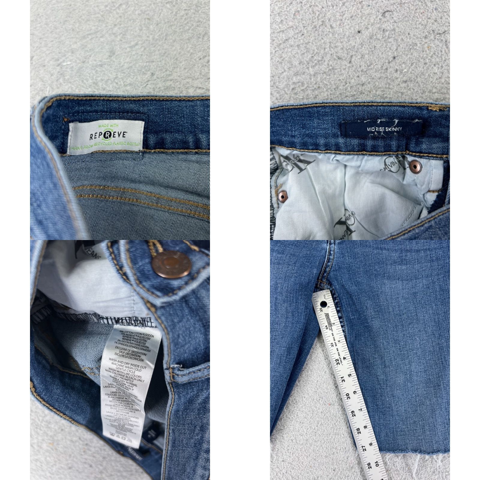 Calvin Klein Calvin Klein Shorts Womens Blue Denim Mid Rise 25x9 Cut-Off 26 Cotton Stretch Casual Beach 90s Womens Size 26" / US 2 / IT 38 - 8 Thumbnail