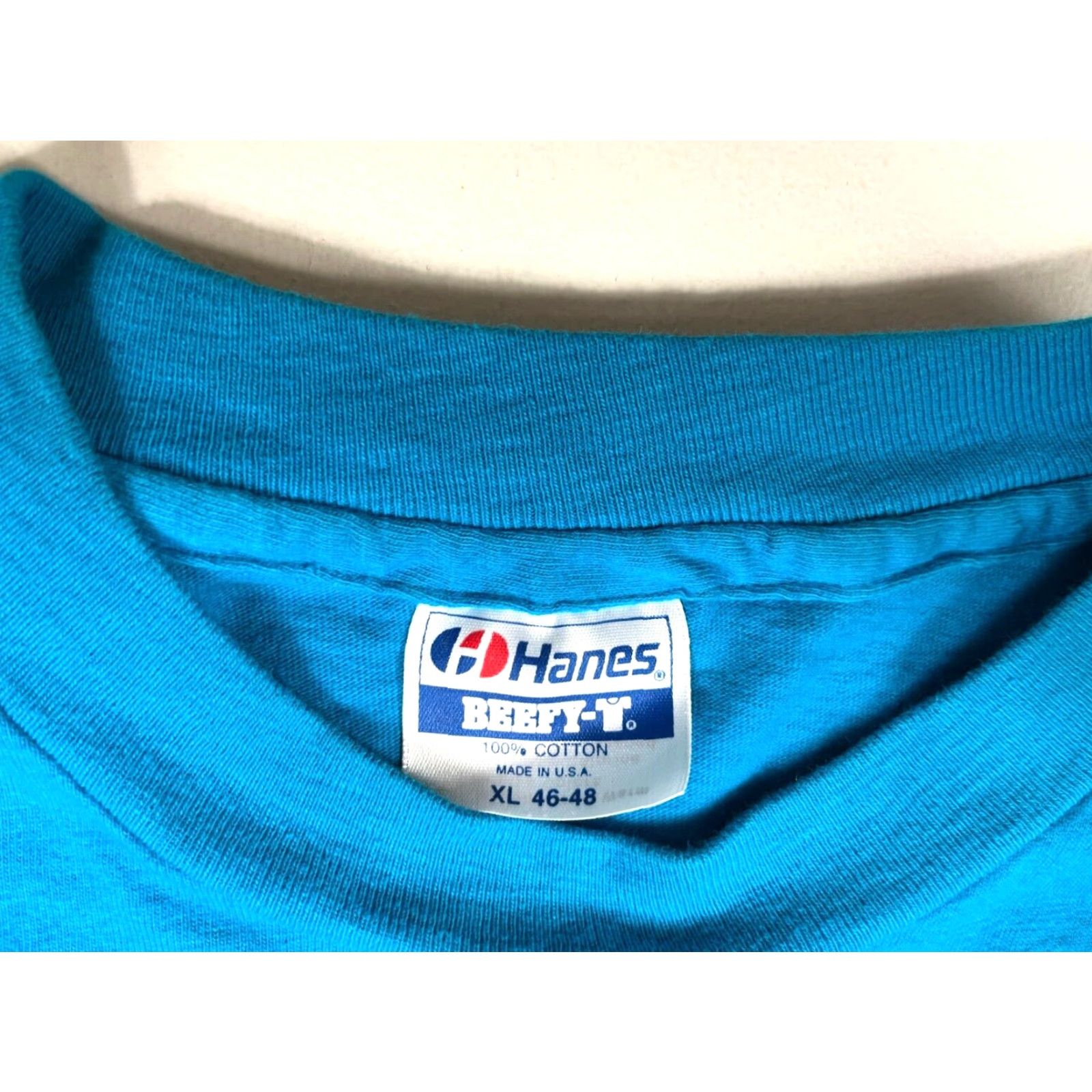 Hanes VINTAGE Hanes Beefy-T Arizona Art T-Shirt Unisex Adult XL Blue 100% Cotton USA 80s 1988 Shirt Mens Womenss Size US XL / EU 56 / 4 - 6 Thumbnail