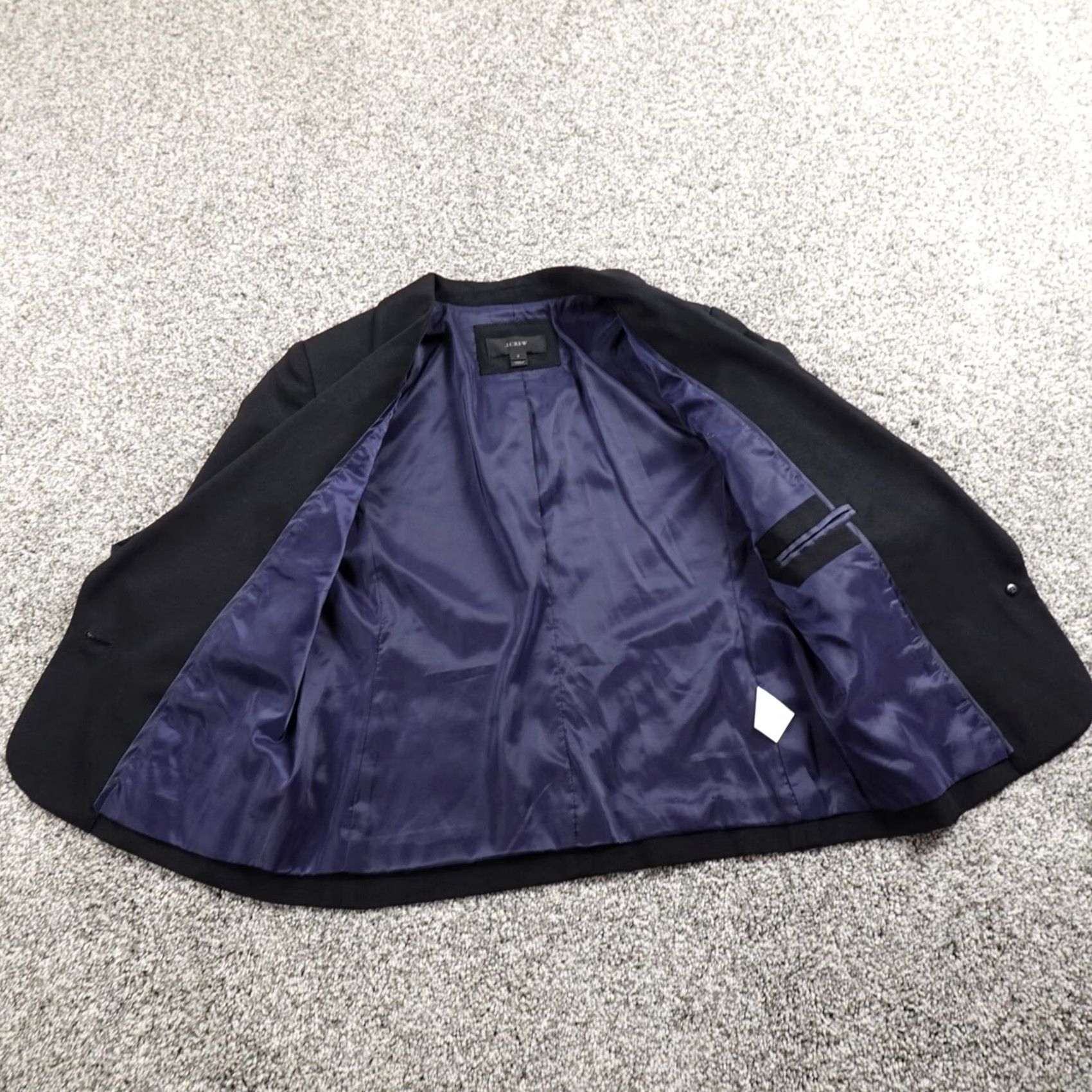 J.Crew J.CREW Blazer Jacket Womens 2 Black Shawl Overcoat Button Regular Size 2 Casual Business Preppy Womens Size XS / US 0-2 / IT 36-38 - 4 Thumbnail