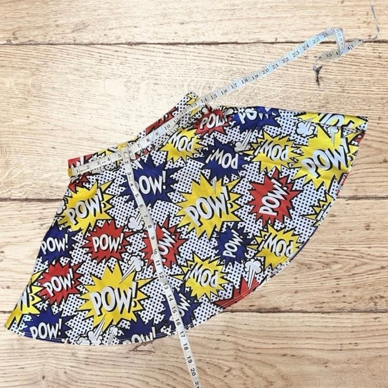 rue21 Y2k Comic Pop Art skater skirt Size 30" / US 8 / IT 44 - 5 Thumbnail