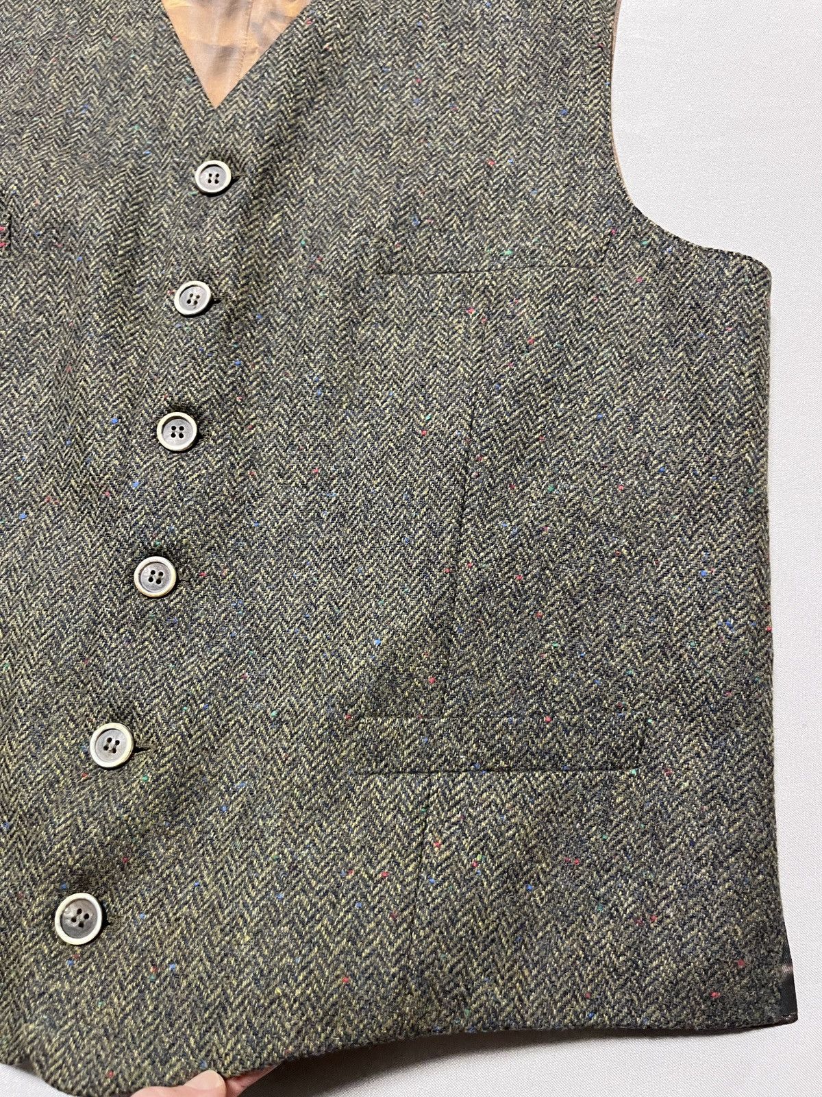 Vintage Heritage Vintage Green Tweed Wool Formal Suit Vest Size 52L - 8 Thumbnail