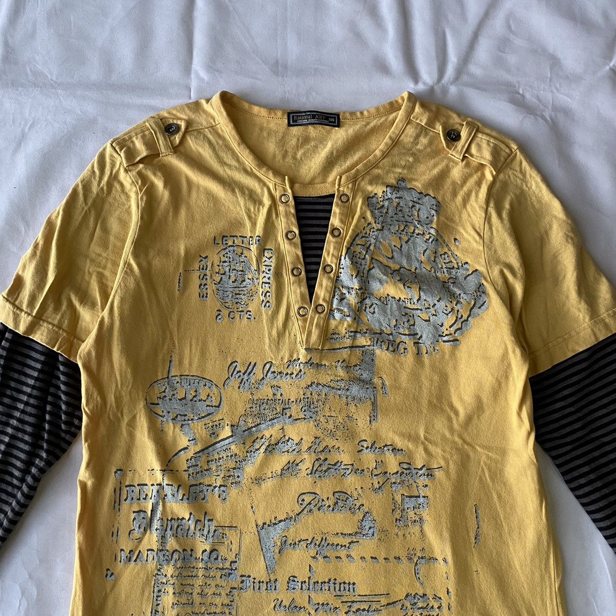 Beauty Beast × If Six Was Nine × Japanese Brand Japanese Letter Express Poem Double Layer Long Sleeve Size US XL / EU 56 / 4 - 3 Thumbnail