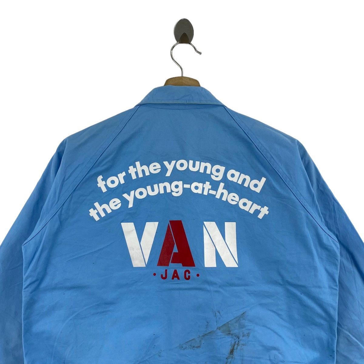 I.N.C Vintage VAN JAC Inc Brand Print Blue Bomber Jacket Size US S / EU 44-46 / 1 - 2 Thumbnail