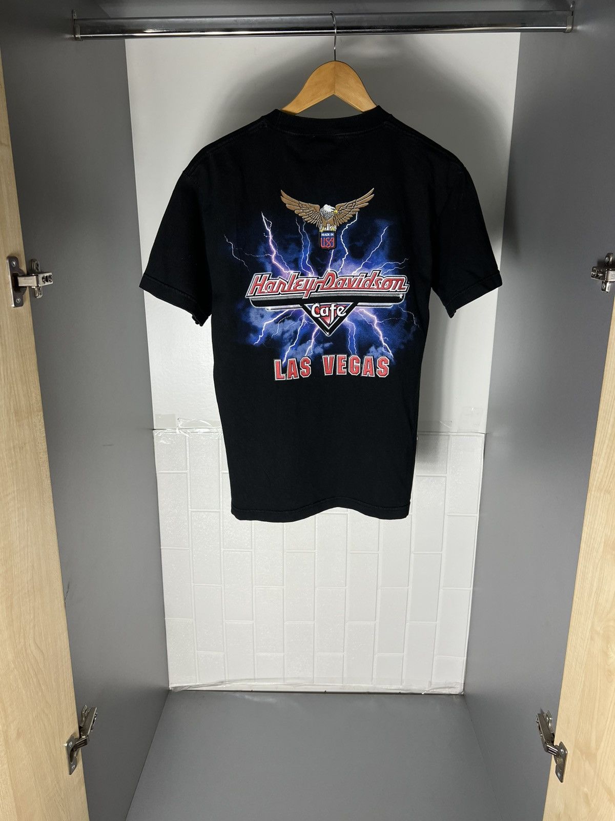 Harley Davidson VINTAGE HARLEY DAVIDSON MOTORCYCLE DOUBLE PRINTED Y2K 90s Size US S / EU 44-46 / 1 - 5 Thumbnail