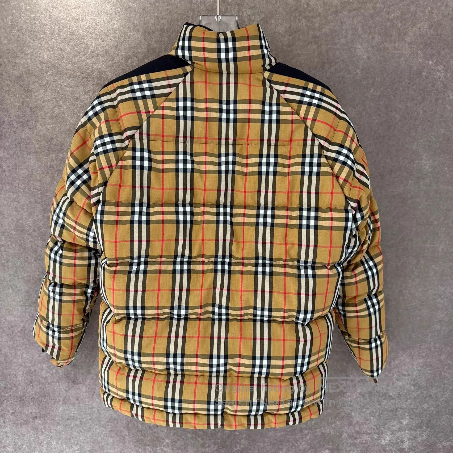 Burberry Black Padded Jacket with White Stripes and High Collar. Size US S / EU 44-46 / 1 - 5 Thumbnail