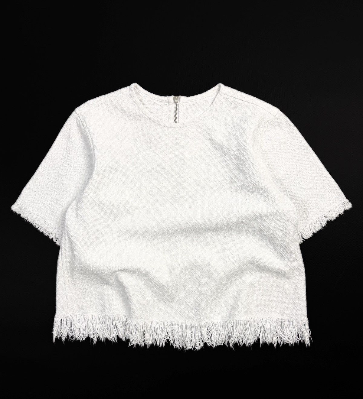 Alexander Wang Alexander Wang Archive Frayed Burlap Crop Top Designer Rare Size S / US 4 / IT 40 - 1 Thumbnail