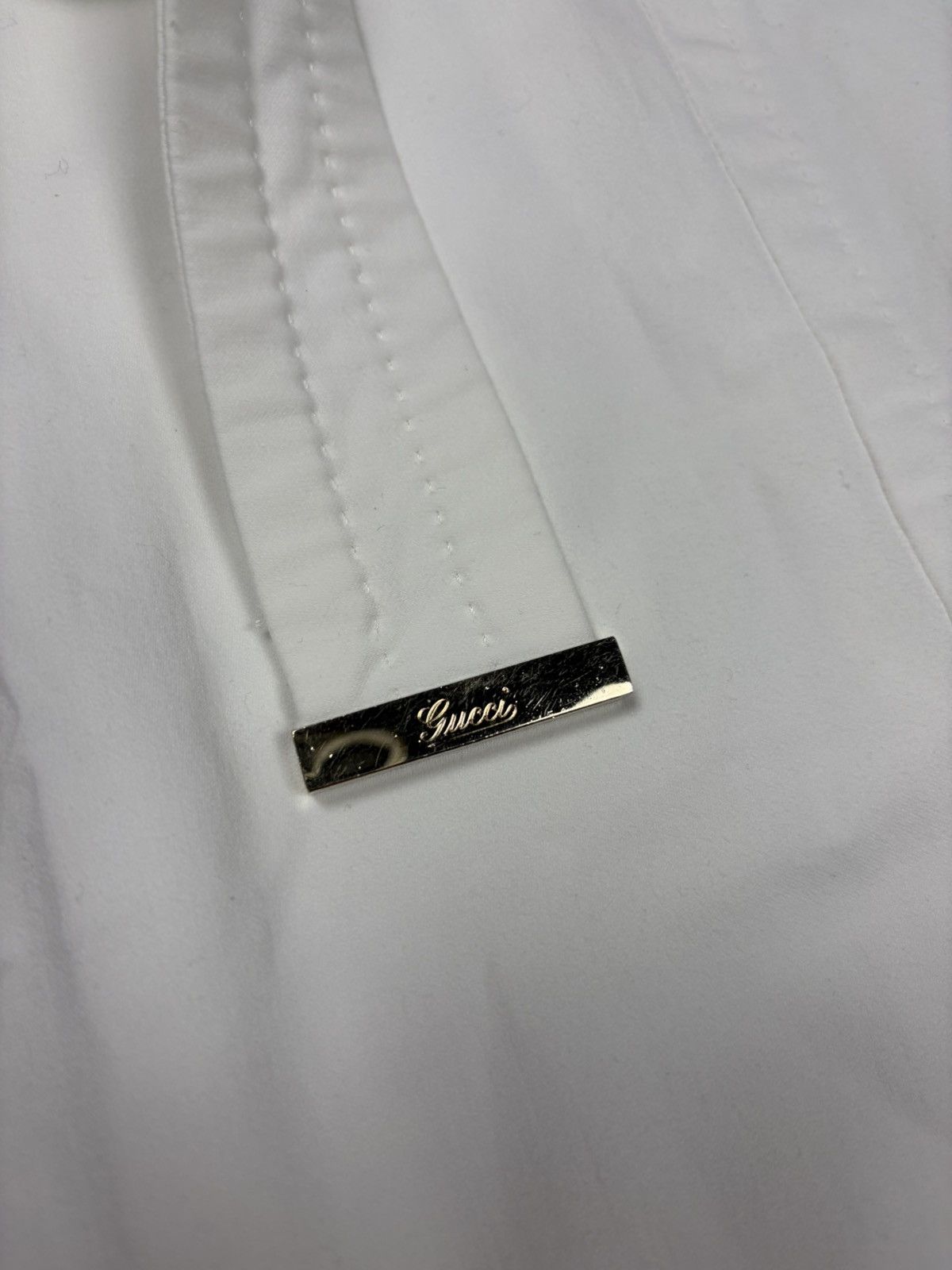 Gucci Gucci 2005 White Mini Skirt Belted Gold Logo Emblished Size 28" / US 6 / IT 42 - 5 Thumbnail