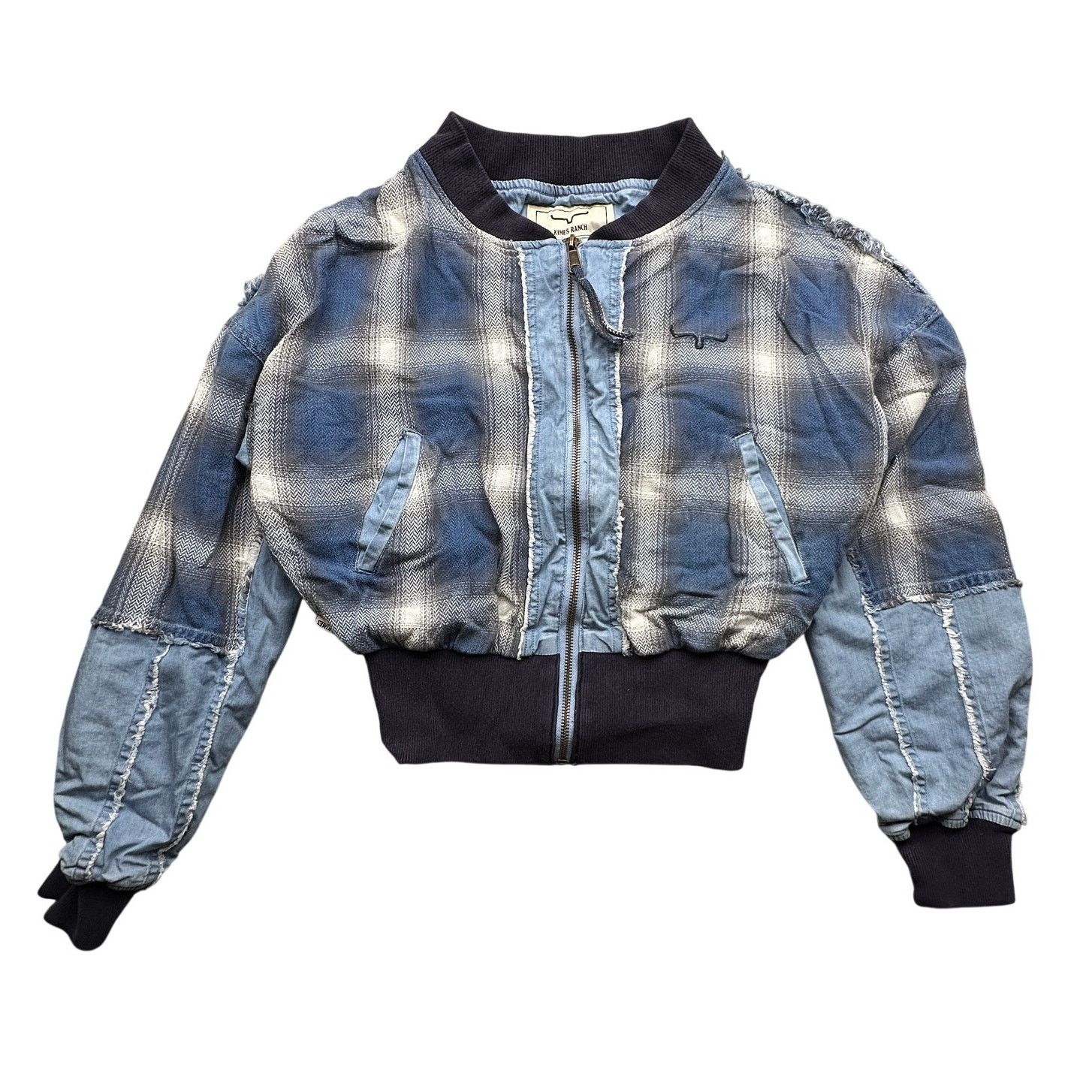 Other Kimes Ranch Belinda Patchwork Denim Bomber Jacket Womens S Size S / US 4 / IT 40 - 1 Thumbnail