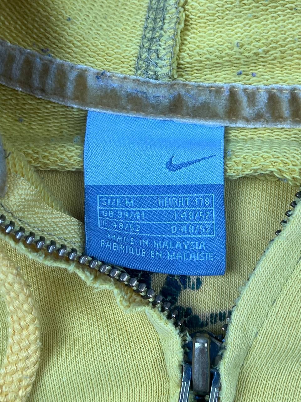Nike Nike Vintage Full Zip Yellow Hoodie Size Medium Size US M / EU 48-50 / 2 - 3 Thumbnail