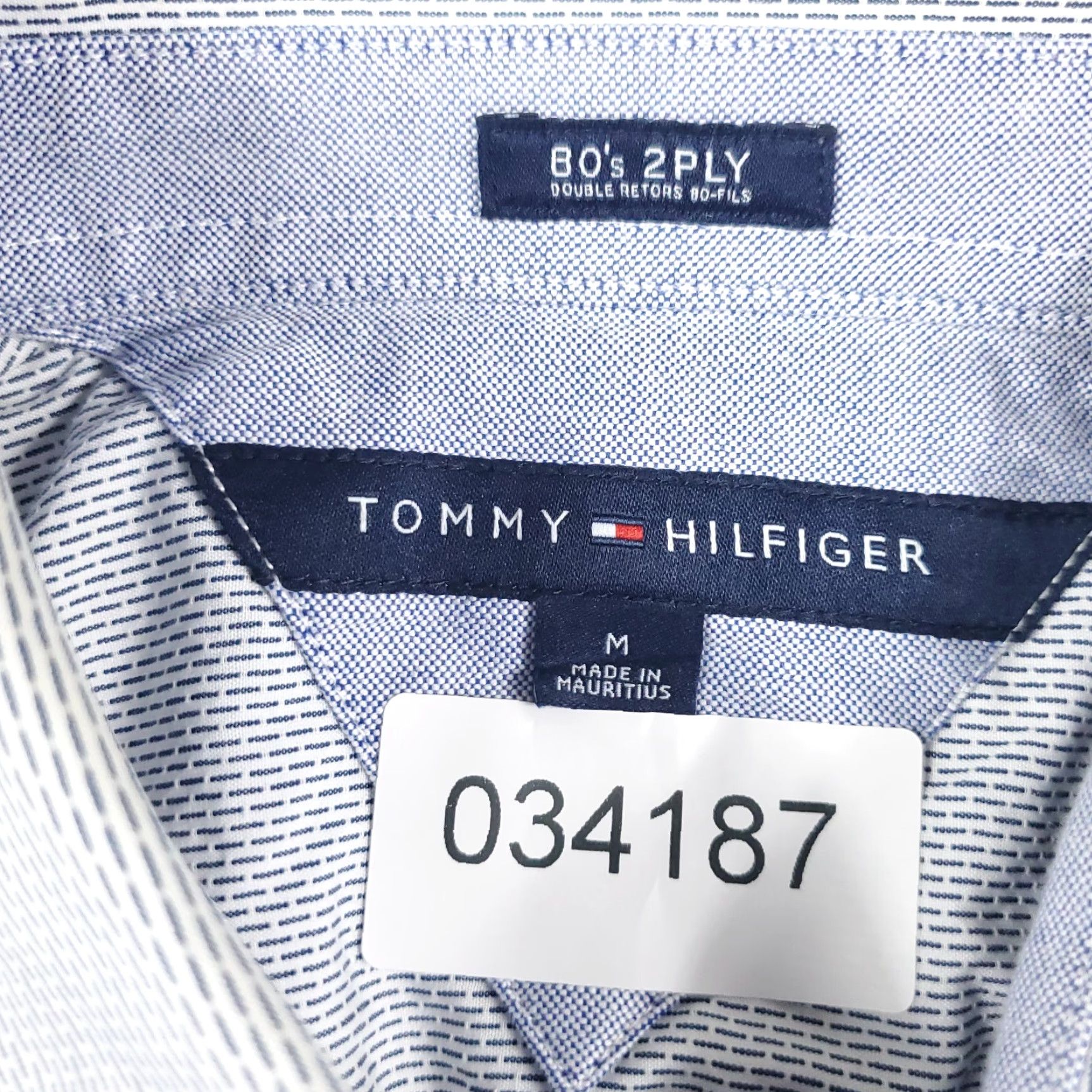 Tommy Hilfiger Tommy Hilfiger Shirt Mens Medium Blue Button-Up Casual Long Sleeve Collared Classic Fit Everyday Wear with Logo Details Size US M / EU 48-50 / 2 - 7 Thumbnail