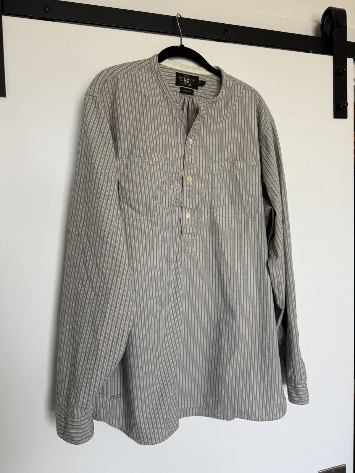 RRL Ralph Lauren Band Collar Popover Size US XL / EU 56 / 4 - 1 Thumbnail