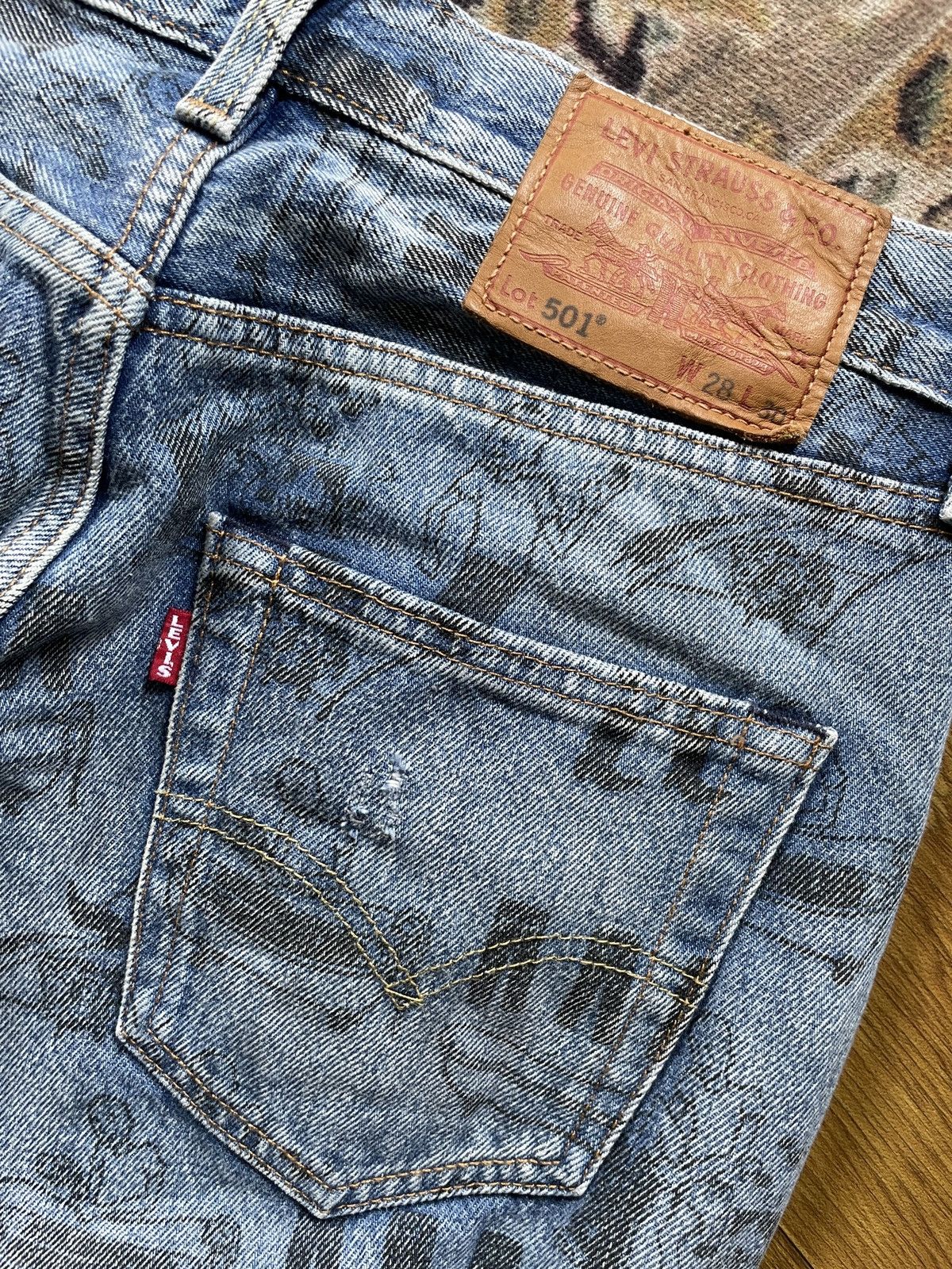 Levi's × Levi's Vintage Clothing Levis Bathtub Cartoon Trucker Denim 501 Big E Size US 29 - 9 Thumbnail