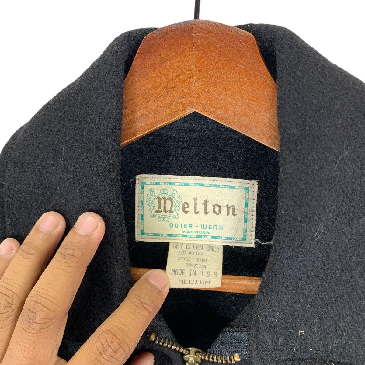 Vintage VINTAGE MELTON OUTER WEAR WOOL ZIPPER JACKET Size US M / EU 48-50 / 2 - 5 Thumbnail