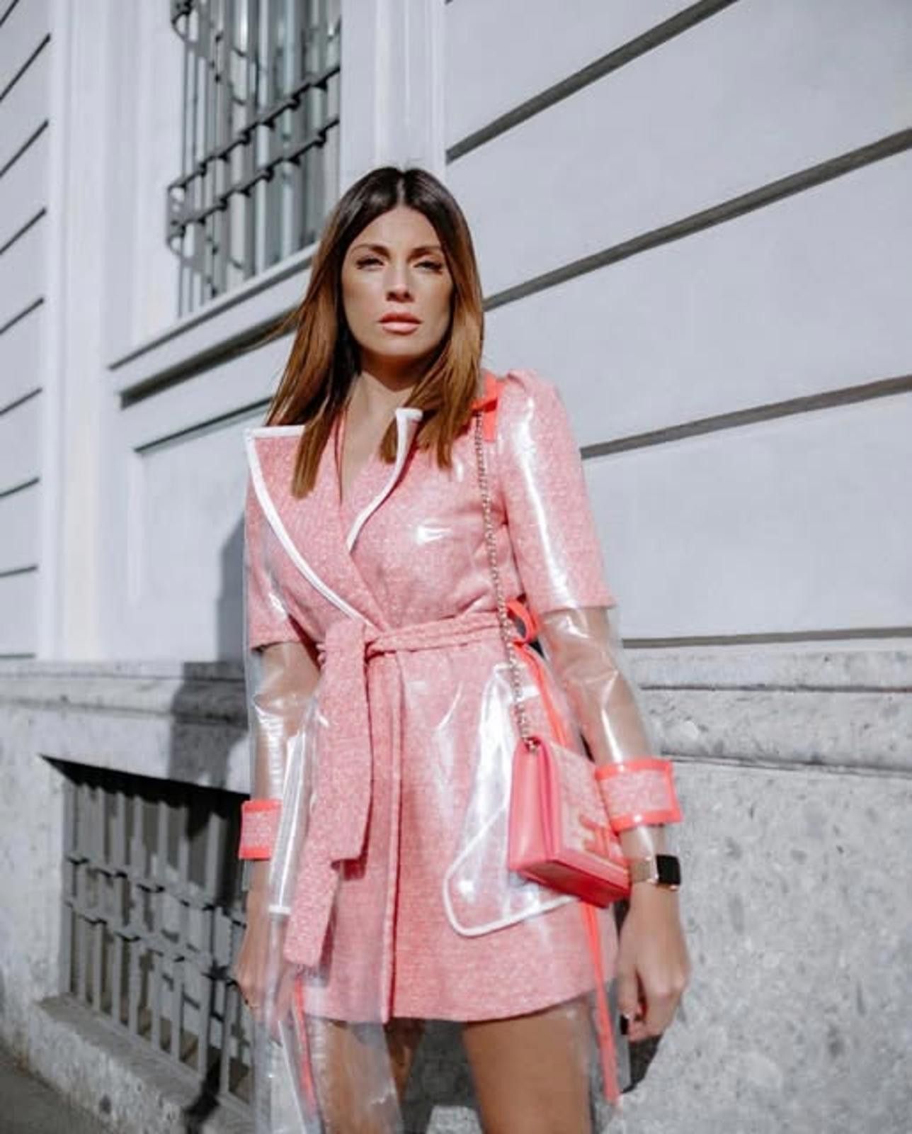 Other Rare Elisabetta Franchi Salmon Pink Rain Coat Sz4 Ret$2299 Size S / US 4 / IT 40 - 3 Thumbnail