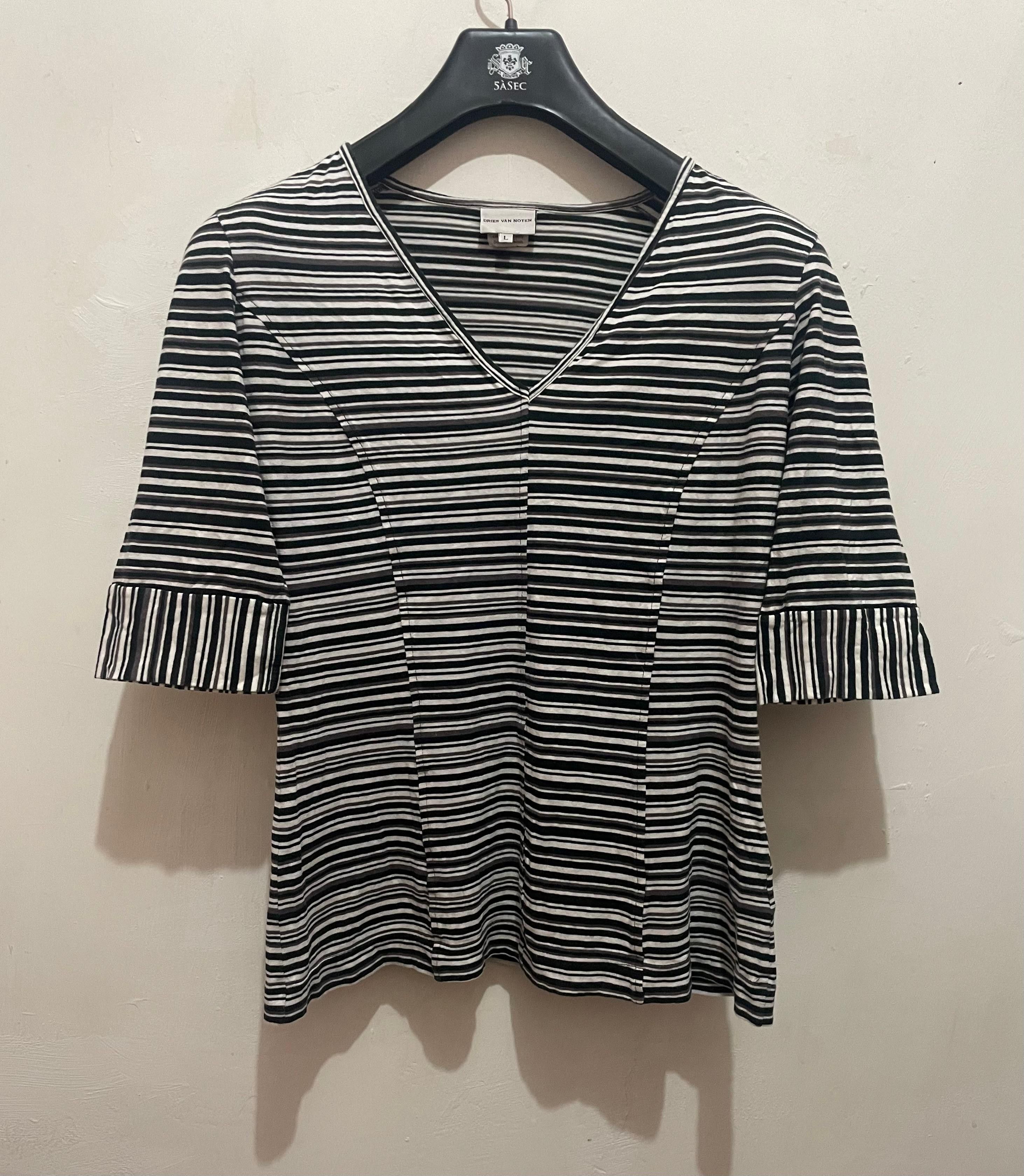Designer × Dries Van Noten DRIES VAN NOTEN TOP / BLOUSE Size L / US 10 / IT 46 - 1 Thumbnail