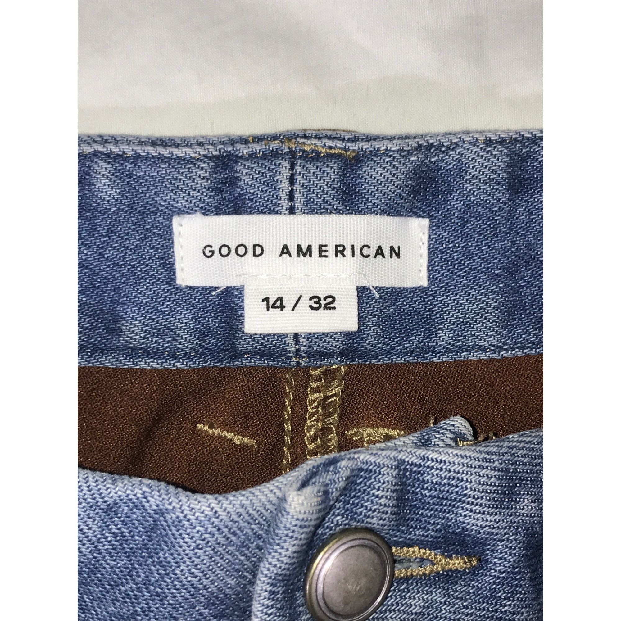 Good American Good American Women's Two-Tone Brown/Blue Denim Jeans Size Size 32" / US 10 / IT 46 - 3 Thumbnail