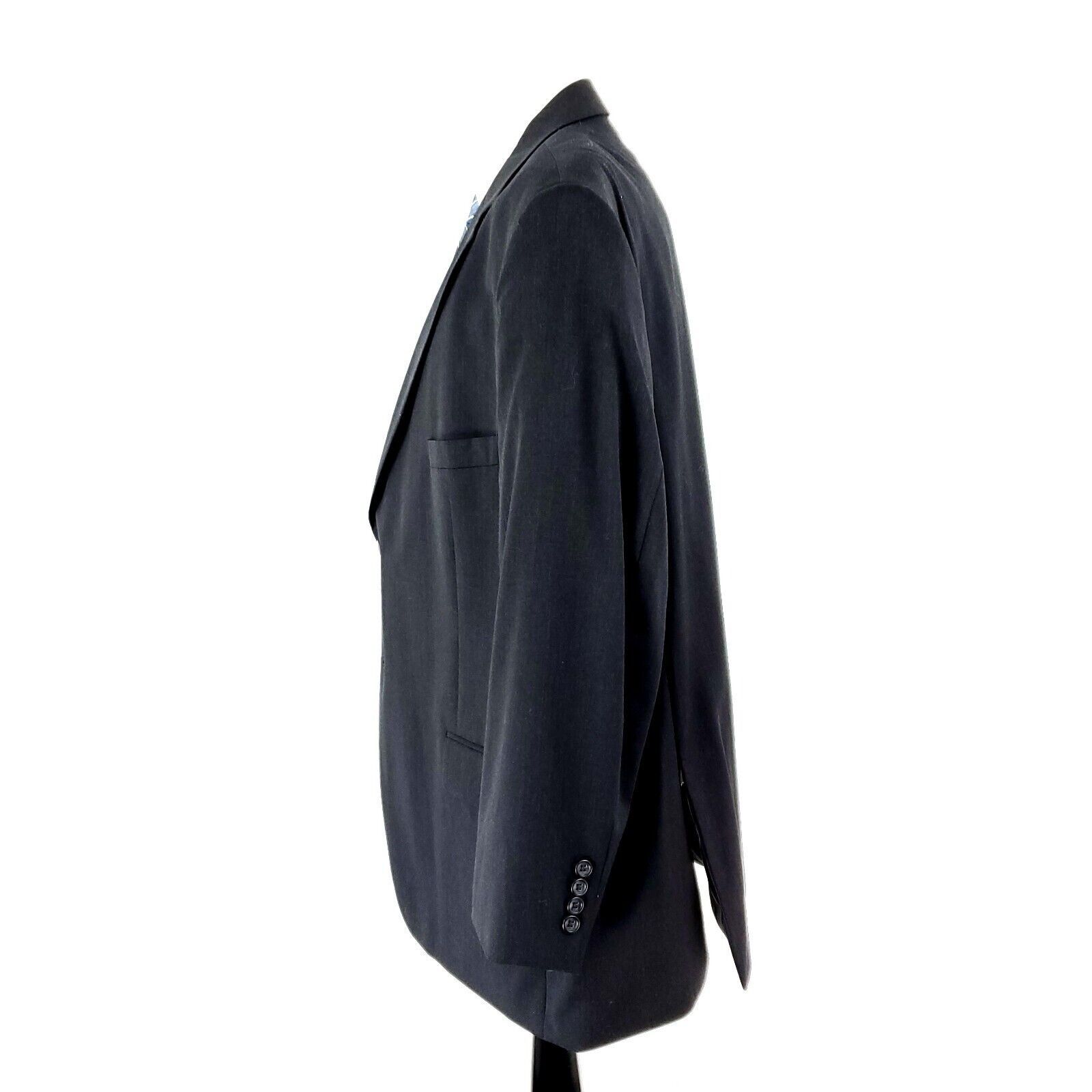 Pronto Uomo Pronto Uomo Wool 2 Button Blazer 48L Gray Size 48L - 4 Thumbnail