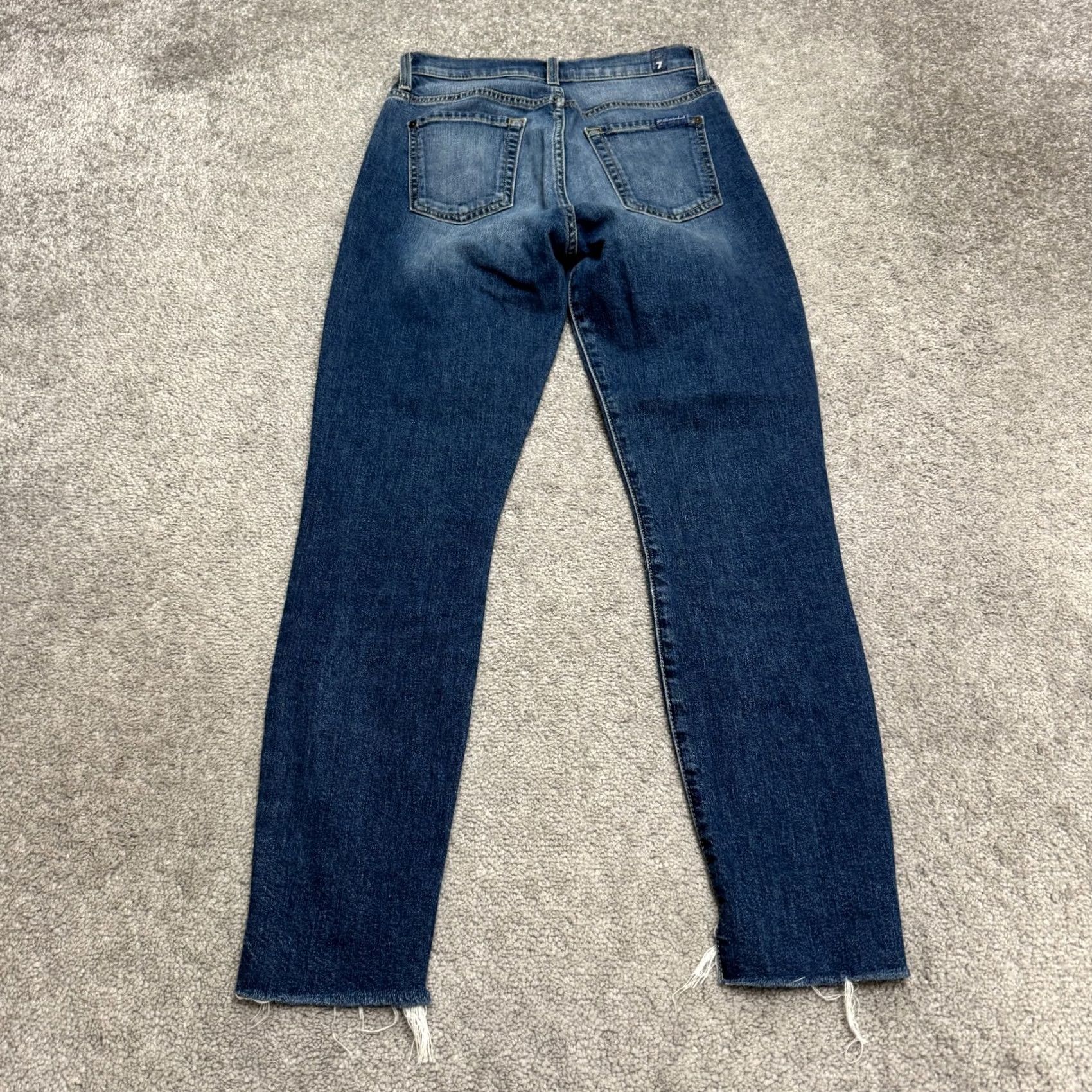 7 For All Mankind 7 For All Mankind Jeans Womens 26 Skinny Denim Blue Ankle High Waist Size 26" / US 2 / IT 38 - 2 Thumbnail